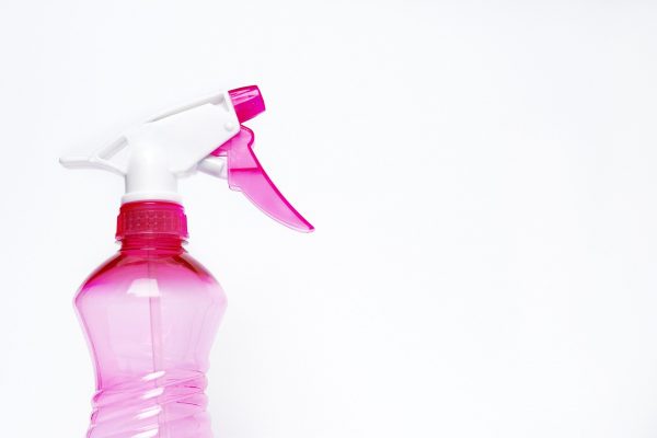 Disinfectant spray bottle to use in the office.
