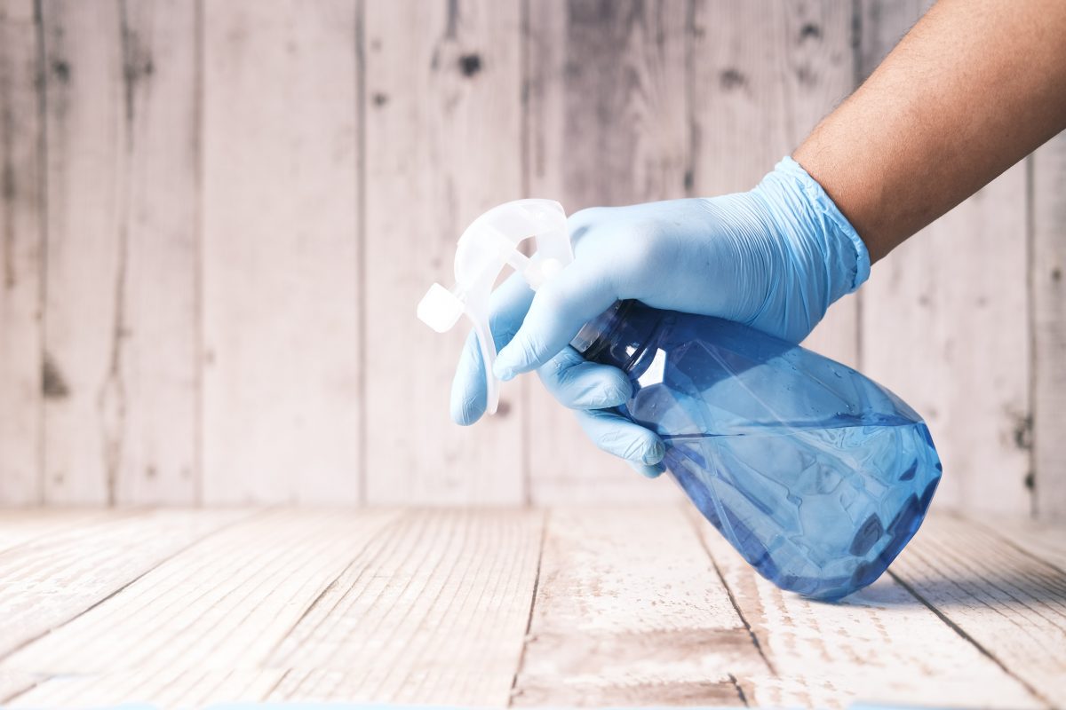 A bottle spray to help tick off an office hygiene checklist