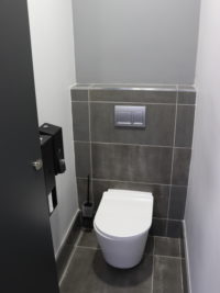 deep clean toilet stall